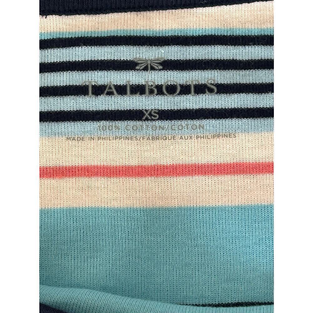 Talbots Pink and Blue Striped 100% Cotton Top Size XS - Picture 6 of 7